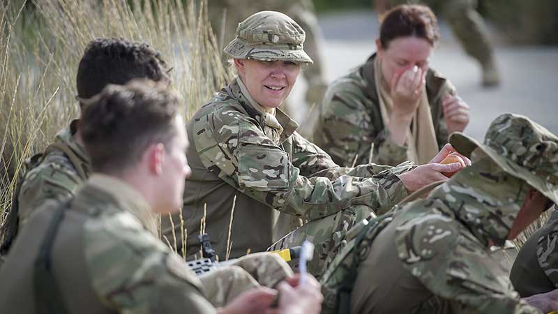 Army Reservists Taking a Break During an Exercise in Cyprus